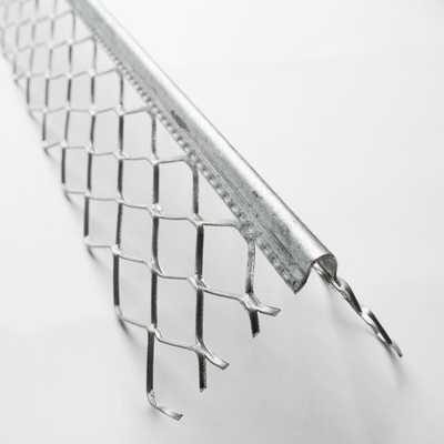 Diamond Mesh Expanded Corner Bead With Improved Plaster Bond 0.35mm-0.65mm Standard Thickness