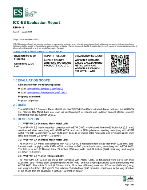 Anping Wusheng Hardware Products Co., Ltd
